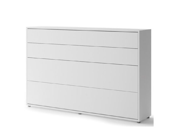 Zidni krevet 120x200 Lenart Bed Concept 05 horizontalni bijeli zatvoreni