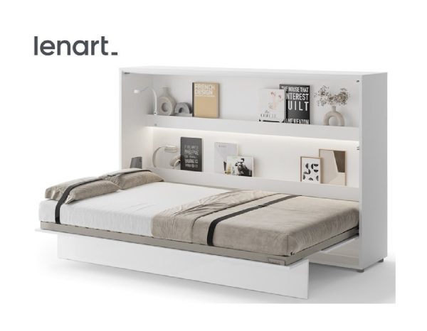 Zidni krevet 120x200 Lenart Bed Concept 05 horizontalni bijeli