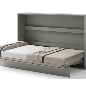 Zidni krevet 120x200 Lenart Bed Concept 05 horizontalni sivi otvoreni