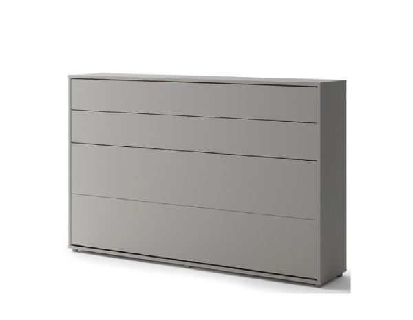 Zidni krevet 120x200 Lenart Bed Concept 05 horizontalni sivi zatvoreni