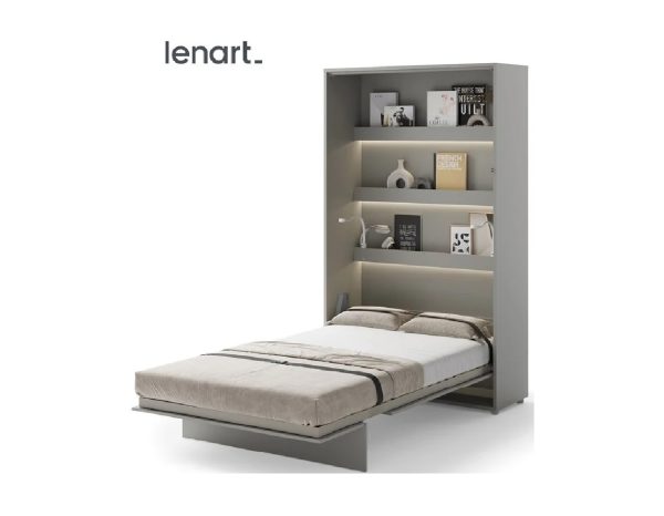 Zidni krevet 120x200 Lenart Bed Concept 02 vertikalni sivi