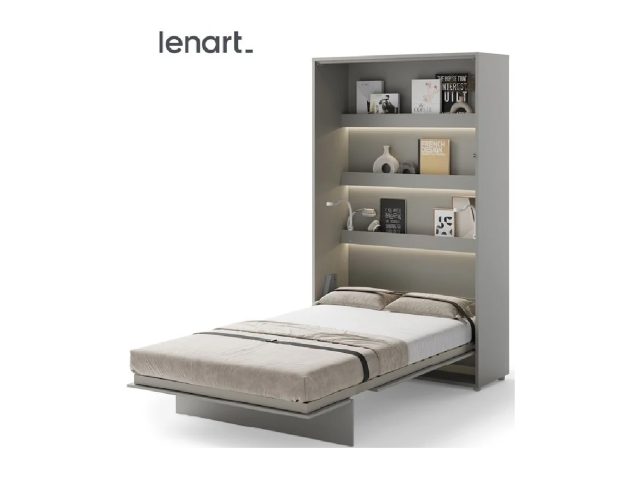 Zidni krevet 120x200 Lenart Bed Concept 02 vertikalni sivi