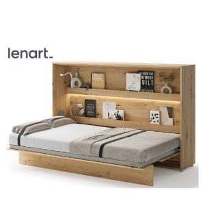Zidni krevet 120x200 Lenart Bed Concept 05 horizontalni hrast