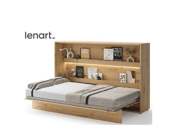 Zidni krevet 120x200 Lenart Bed Concept 05 horizontalni hrast