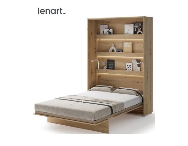 Zidni krevet 140x200 - Lenart Bed Concept 01 - vertikalni hrast