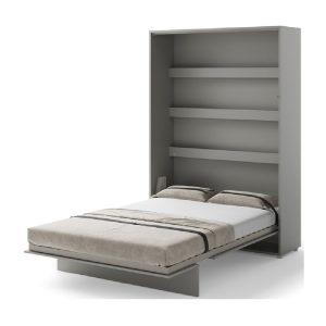 Zidni krevet 140x200 - Lenart Bed Concept 01 - vertikalni sivi otvoreni