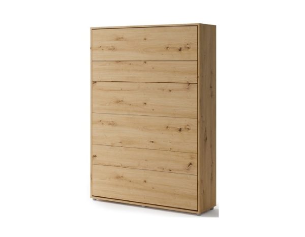 Zidni krevet 140x200 - Lenart Bed Concept 01 - vertikalni hrast zatvoreni