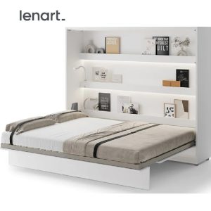 Zidni krevet 160x200 - Lenart Bed Concept 14 - horizontalni bijeli