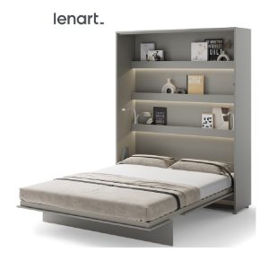 Zidni krevet 160x200 - Lenart Bed Concept 12 - vertikalni sivi