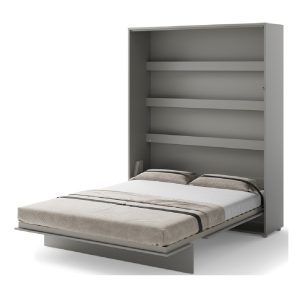 Zidni krevet 160x200 - Lenart Bed Concept 12 - vertikalni sivi otvoreni