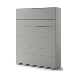 Zidni krevet 160x200 - Lenart Bed Concept 12 - vertikalni sivi zatvoreni