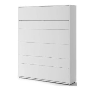 Zidni krevet 160x200 - Lenart Bed Concept 12 - vertikalni bijeli zatvoreni