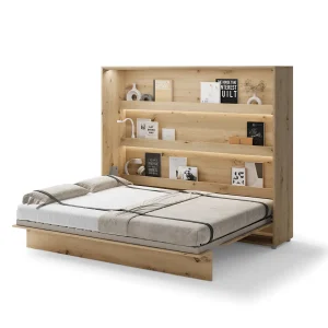 BED CONCEPT BC-14 horizontalni zidni krevet 160x200 s madracem – Artisan hrast - Slika 1