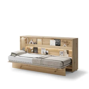 BED CONCEPT BC-06 horizontalni  zidni krevet 90x200 s madracem  – Artisan hrast - Slika 2
