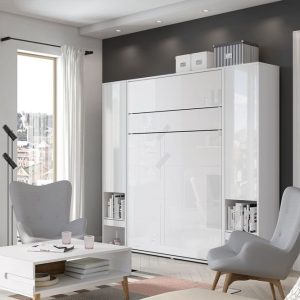 BED CONCEPT BC-13 vertikalni zidni krevet 180x200 s madracem – Bijela - Slika 10