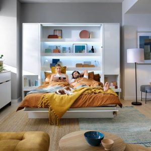BED CONCEPT BC-03 vertikalni zidni krevet 90x200 s madracem – Kašmir - Slika 8