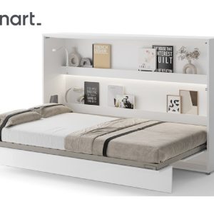 Zidni krevet 120x200 Lenart Bed Concept 05 horizontalni bijela visoki sjaj