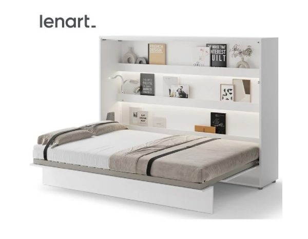 Zidni krevet 140x200 - Lenart Bed Concept 04 - visoki sjaj - horizontalni