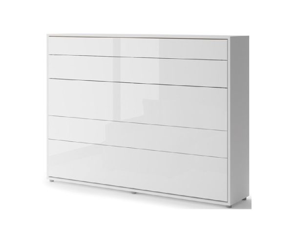 Zidni krevet 140x200 - Lenart Bed Concept 04 - visoki sjaj - horizontalni zatvoreni