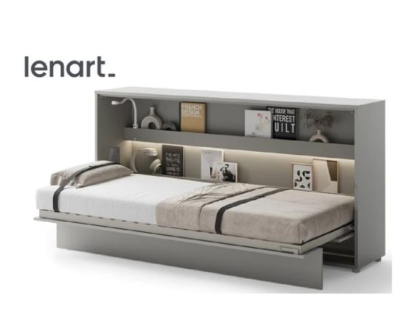 Zidni krevet 90x200 - Lenart Bed Concept 03 Zidni krevet 90x200 - Lenart Bed Concept 03 - Horizontalni sivi