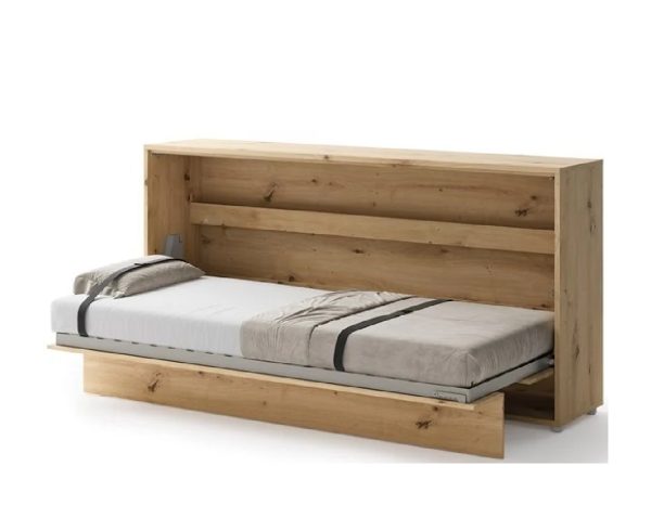 Zidni krevet 90x200 - Lenart Bed Concept 03 - Horizontalni hrast otvoreni