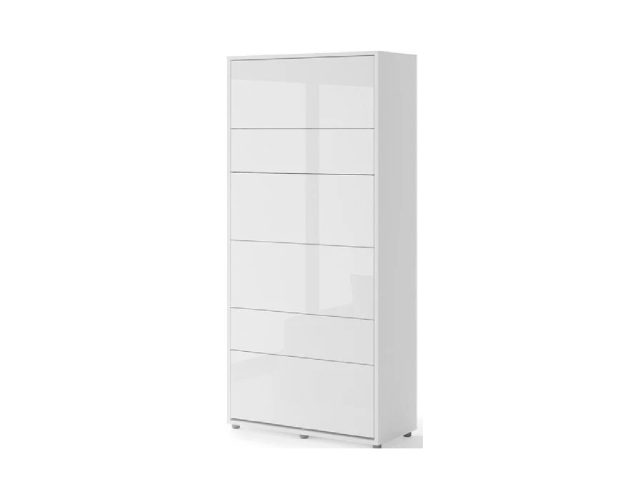 Zidni krevet 90×200 - Lenart Bed Concept 03 - visoki sjaj - vertikalni zatvoreni