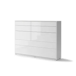 BED CONCEPT BC-04 horizontalni  zidni krevet 140x200 s madracem  – Visoki sjaj - Slika 2