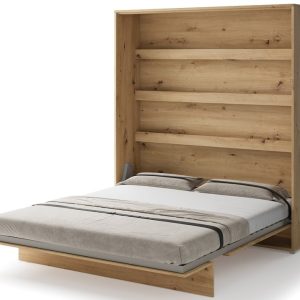 BED CONCEPT BC-13 vertikalni  zidni krevet 180x200 s madracem  – Artisan hrast - Slika 3