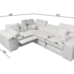 Vito II Mix  276x205cm / s ležajem i relax funkcijom - Slika 5