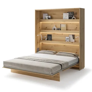BED CONCEPT BC-13 vertikalni  zidni krevet 180x200 s madracem  – Artisan hrast - Slika 1