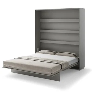 BED CONCEPT BC-12 vertikalni zidni krevet 160x200 s madracem – Siva - Slika 2