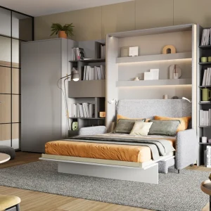 BED CONCEPT BC-13 vertikalni  zidni krevet 180x200 s madracem  – Artisan hrast - Slika 9