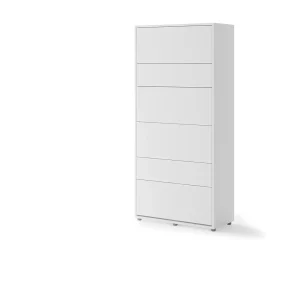 BED CONCEPT BC-03 vertikalni zidni krevet 90x200 s madracem – Bijela - Slika 2