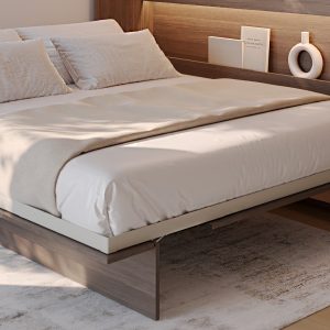 BED CONCEPT BC-14 horizontalni zidni krevet 160x200 s madracem – Tamni orah - Slika 2