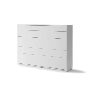 BED CONCEPT BC-04 horizontalni  zidni krevet 140x200 s madracem  – Bijeli - Slika 3