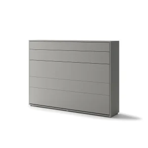 BED CONCEPT BC-04 horizontalni zidni krevet 140x200 s madracem – Sivi - Slika 2