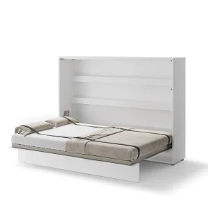BED CONCEPT BC-04 horizontalni  zidni krevet 140x200 s madracem  – Bijeli - Slika 2
