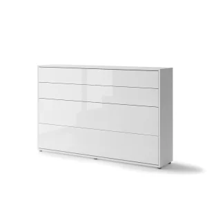 BED CONCEPT BC-05 horizontalni  zidni krevet 120x200 s madracem  – Visoki sjaj - Slika 2