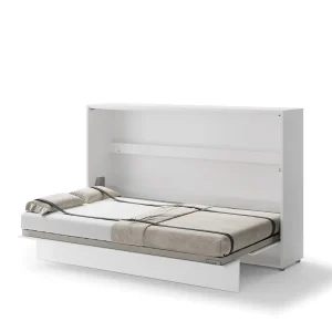 BED CONCEPT BC-05 horizontalni  zidni krevet 120x200 s madracem  – Bijeli - Slika 3