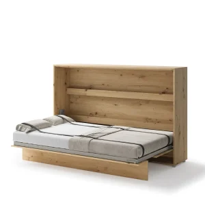 BED CONCEPT BC-05 horizontalni  zidni krevet 120x200 s madracem  – Artisan hrast - Slika 3