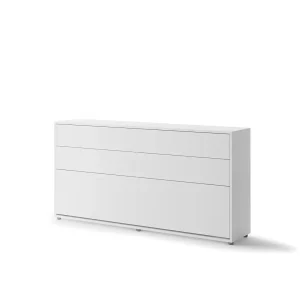 BED CONCEPT BC-06 horizontalni zidni krevet 90x200 s madracem – Bijeli - Slika 2