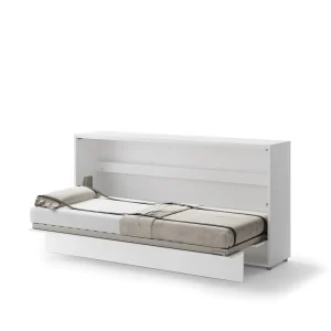 BED CONCEPT BC-06 horizontalni zidni krevet 90x200 s madracem – Bijeli - Slika 3