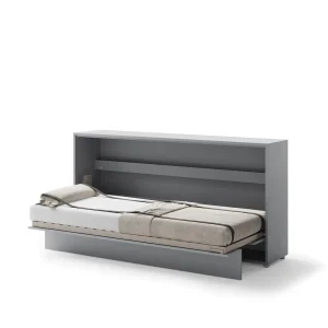 BED CONCEPT BC-06 horizontalni  zidni krevet 90x200 s madracem  – Sivi - Slika 3