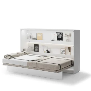 BED CONCEPT BC-05 horizontalni  zidni krevet 120x200 s madracem  – Visoki sjaj - Slika 1
