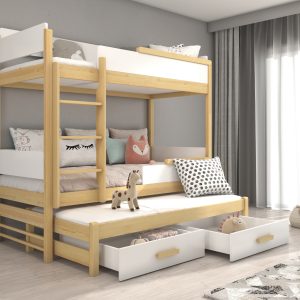 Krevet na kat za troje QUEEN 180x80 - Slika 1