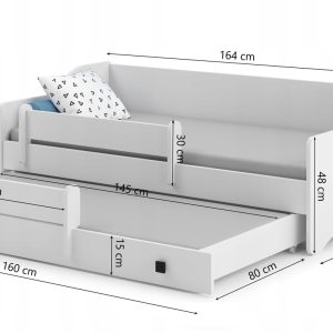 Dvostruki krevet NAOMI II s madracima 160x80 - Slika 3