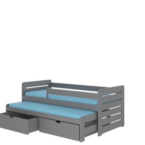 Dvostruki krevet TOMI s ogradom 180x80 - Slika 2