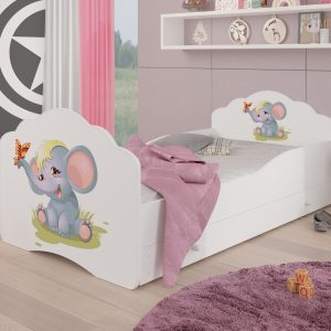 Dječji krevet CASIMO SLON s madracem i ladicom 160x80 - Slika 1