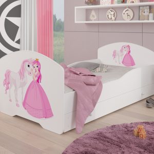 Dječji krevet PEPE PRINCEZA I KONJ s madracem i ladicom 160x80 - Slika 1