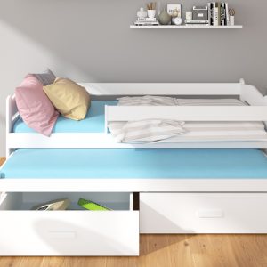 Dvostruki krevet TIARRO s ogradom i madracima 180x80 - Slika 4